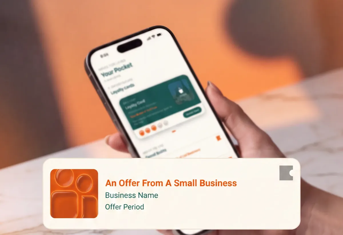 A hand holding a phone with a Tickit offer saved to their Pocket